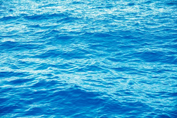 Blue waves of sea, water natural background — Stock Photo, Image