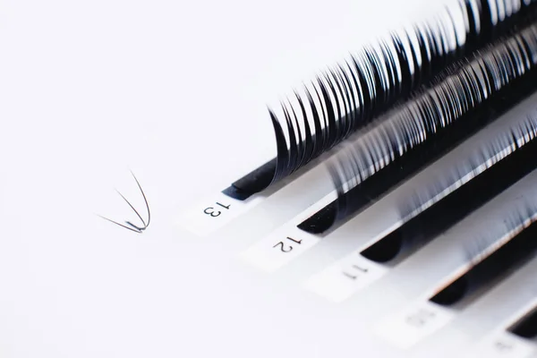 Set eyelash extension tools white isolated background — Stock Photo, Image