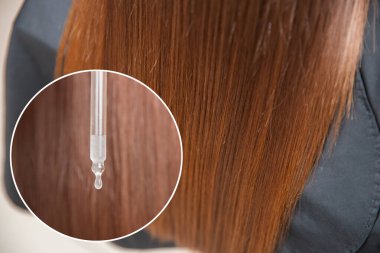 Kadınlar için yağ kılı tedavisi. Kuaför spa salonu kavramı