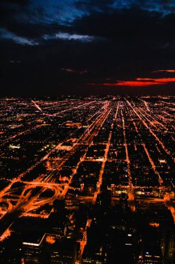 Chicago şehir şehir merkezi ABD binalar gece