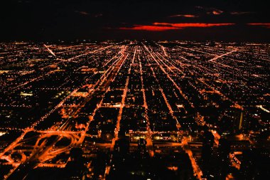 Chicago şehir şehir merkezi ABD binalar gece