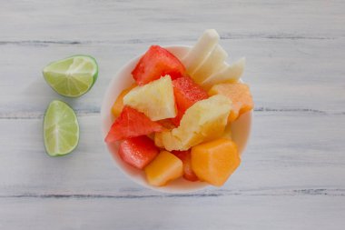 Tabak sağlıklı taze meyve salatası, Meksika snack