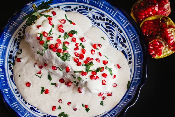 Chiles Nogada Cocina Tradicional Mexicana Puebla México —  Fotos de Stock