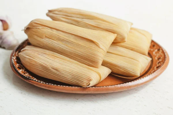 Tamales Mexicanos Tamale Mexicano Comida Picante México — Fotografia de Stock