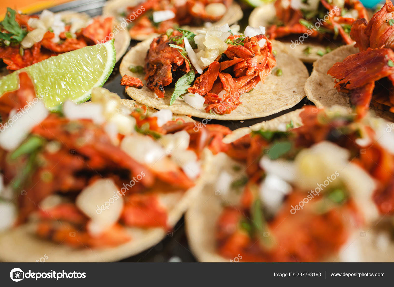 Tacos Pastor Mexican Taco Street Food Mexico City Stock Photo by  ©marcoscastillo 237763190