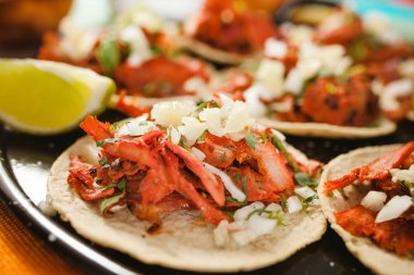 Tacos al papazı, Meksika taco, mexico City'de sokak gıda