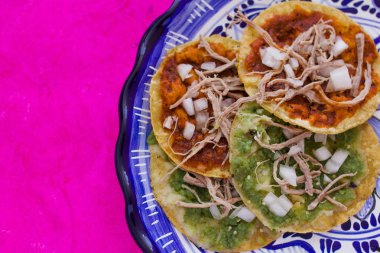 chalupas poblanas, mexican food Puebla Mexico clipart