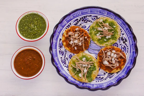 Chalupas Poblanas Comida Mexicana Puebla México — Foto de Stock