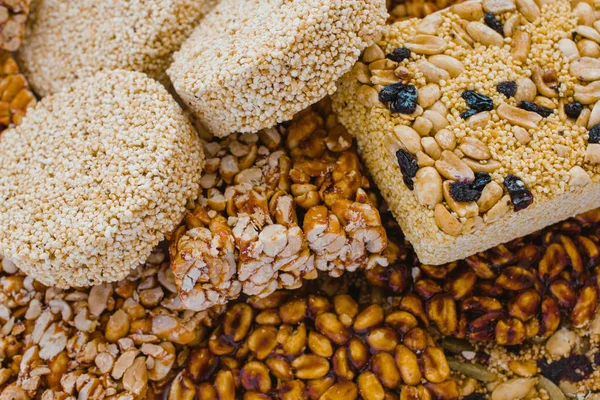 palanqueta Traditional mexican candy with peanuts crunchy and amaranth seeds