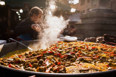 paella İspanyol geleneksel gıda Valencia