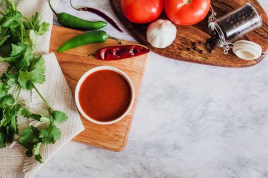 Meksika kırmızı sos sıcak Chili, baharatlı gıda ve malzemeler Mexico