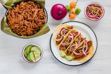 Cochinita pibil, Meksika tacoları Merida Yucatan Mexico 'dan