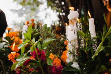 Dia de los Muertos Meksika, Cempasuchil çiçekler Ölüm günü, Meksika mezarlığı
