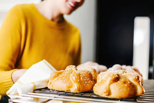 Pan Muerto Tradiční Mexický Chléb Den Mrtvých Mexiku — Stock fotografie