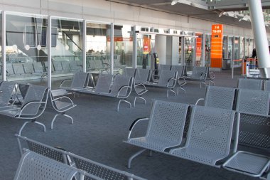 Varşova Havaalanı 2017 'deki boş bekleme odası.