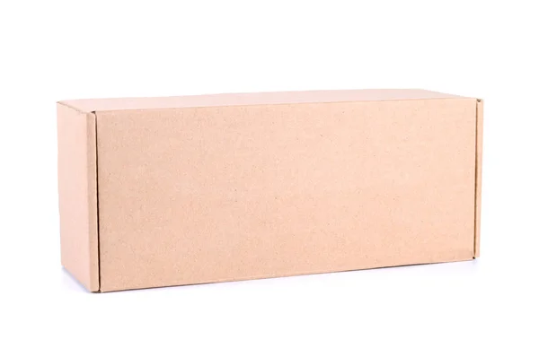 Brown cardboard box isolated on white background — Stock Photo, Image
