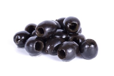 grup izole beyaz zemin üzerine Siyah Zeytin