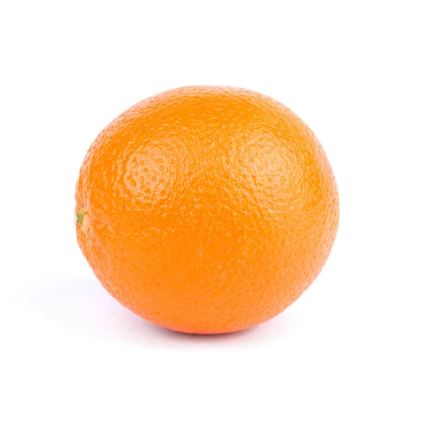 Un intero maturo frutta fresca succosa arancia isolato su sfondo bianco — Foto Stock