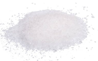 Beyaz arka plan üzerinde izole kaya beyaz deniz tuzu