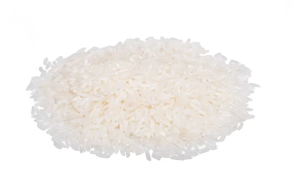 Cumulo di riso bianco isolato su sfondo bianco — Foto Stock