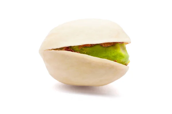Uno di pistacchio isolato su fondo bianco — Foto Stock