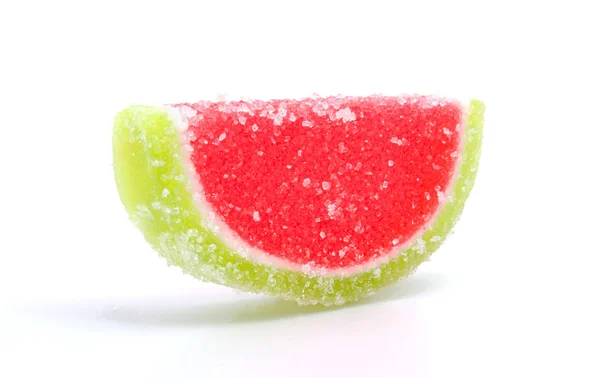 Mermelada de fruta roja jalea dulce caramelo aislado sobre fondo blanco —  Fotos de Stock