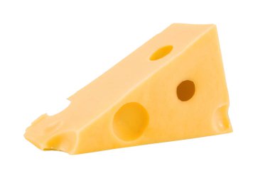 Bir parça peynir izole.