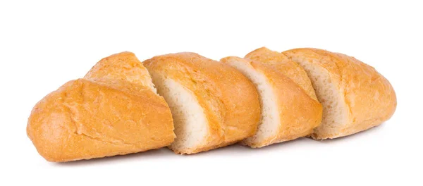 Brotscheiben Isoliert Auf Weißem Hintergrund — Stockfoto