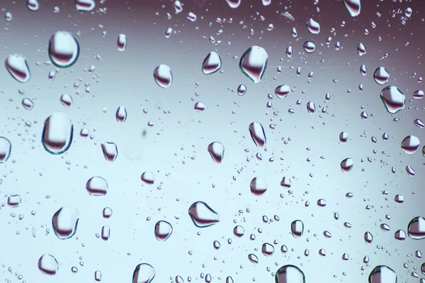Gotas Água Superfície Vidro — Fotografia de Stock