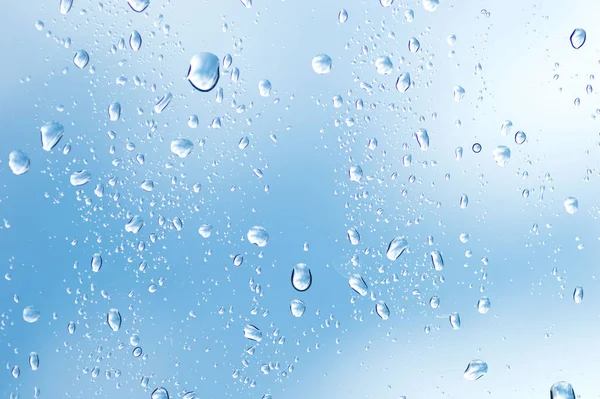 Vattendroppar Glasytan — Stockfoto