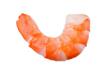 Beyaz arkaplanda karides izole edildi