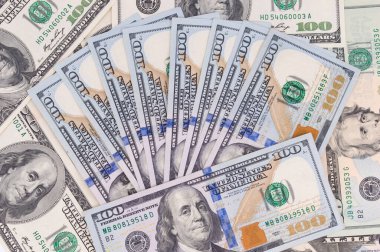 Dolarların kapanışı, banknotlar arka plan dokusu