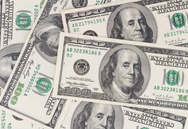 Dolarların kapanışı, banknotlar arka plan dokusu