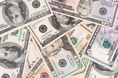 Dolarların kapanışı, banknotlar arka plan dokusu