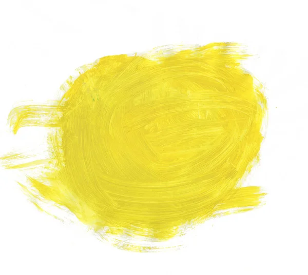 Абстрактна Акварельна Жовта Текстура Пензля — стокове фото