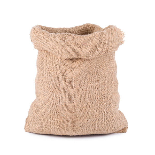 Bag from a sacking isolated on a white background