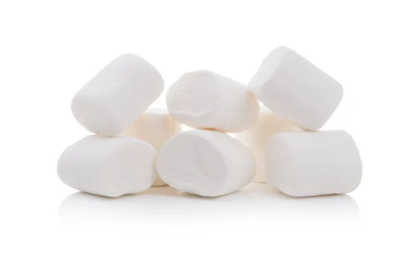 Group White Marshmallows Isolated White Background — Stock Photo, Image