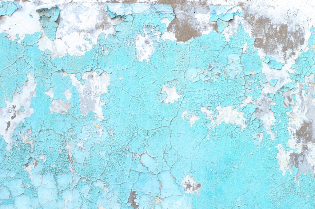 Peeling paint on wall seamless texture pattern of rustic grunge material.