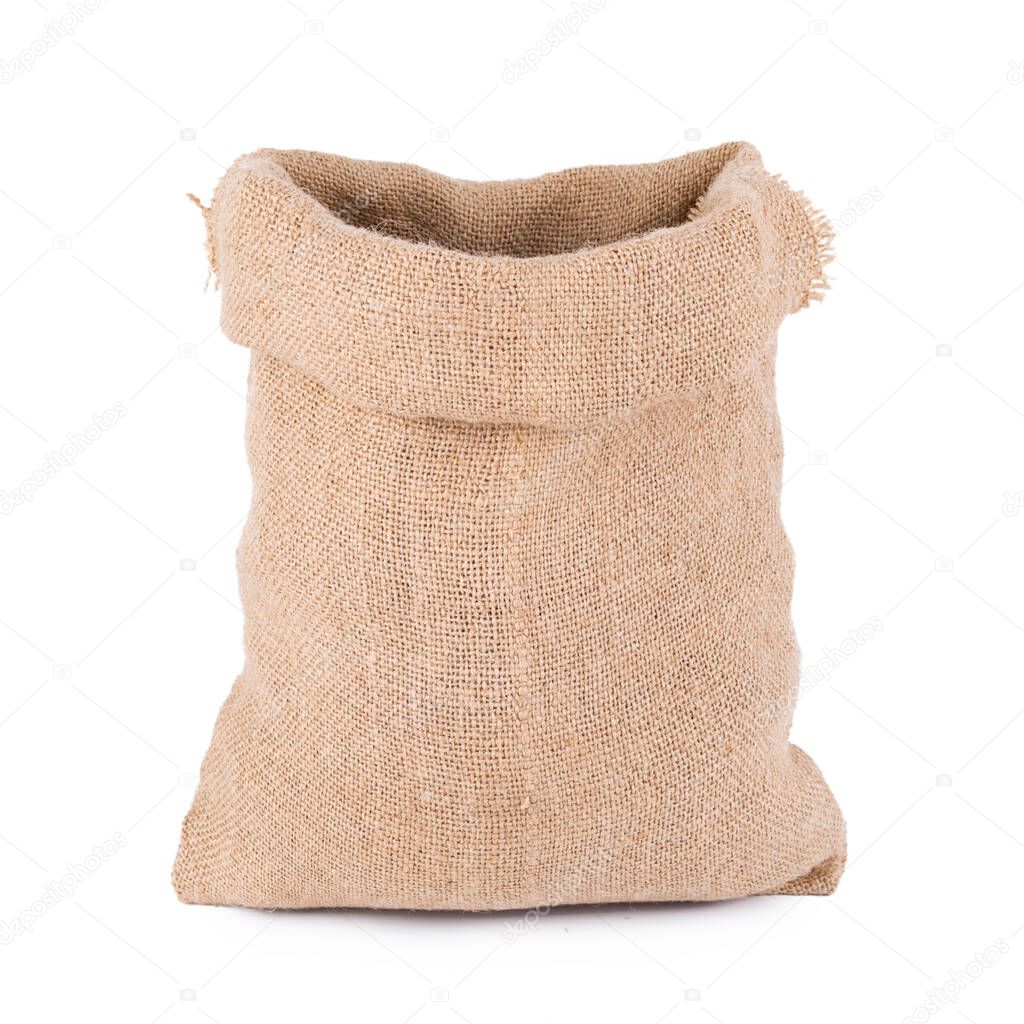 Bag from a sacking isolated on a white background