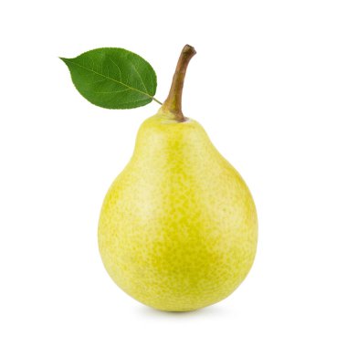 Beyaz zemin üzerinde taze armut izole