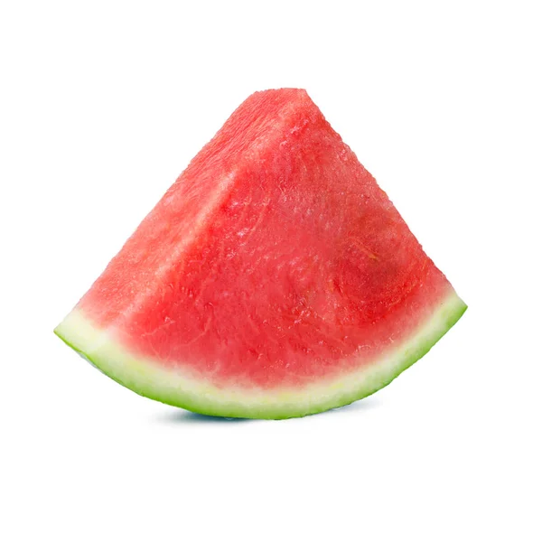 One Slice Fresh Watermelon Isolated White Background — Stock Photo, Image