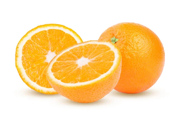Rijp Oranje Geïsoleerd Witte Achtergrond — Stockfoto