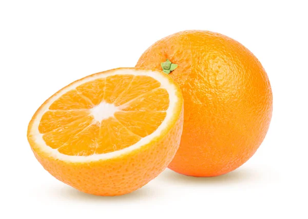 Rijp Oranje Geïsoleerd Witte Achtergrond — Stockfoto