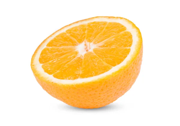 Gehakt Oranje Geïsoleerd Witte Achtergrond — Stockfoto