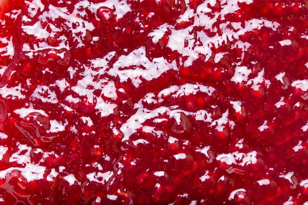 Ahududu reçelinin arka planı. makro