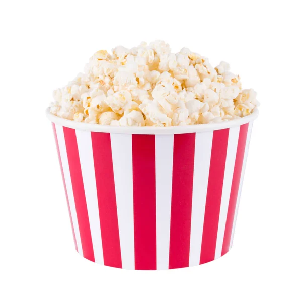 Popcorn Röd Och Vit Kartong För Bio — Stockfoto