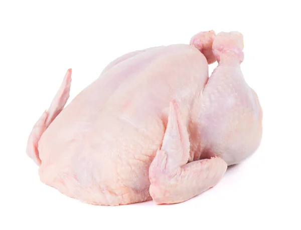 Taze çiğ tavuk beyazda izole edilmiş.