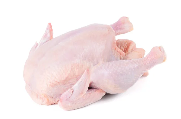 白で隔離された新鮮な生鶏 — ストック写真