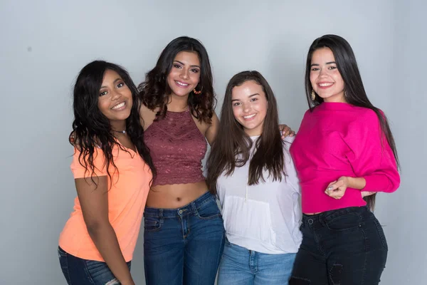 Group Young Female Friends Spending Time Together — Stock Photo, Image