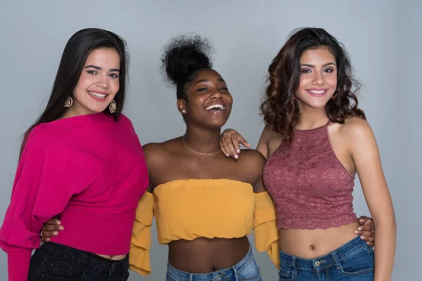 Group Young Female Friends Spending Time Together — Stock Photo, Image